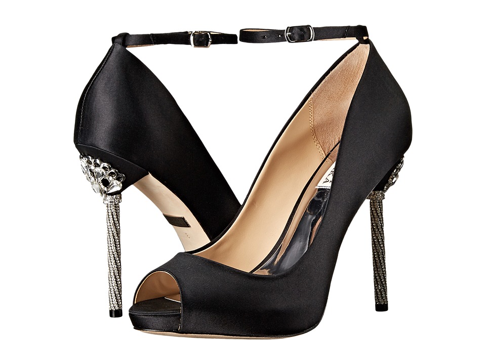 Badgley Mischka Diego (Black Satin) Women