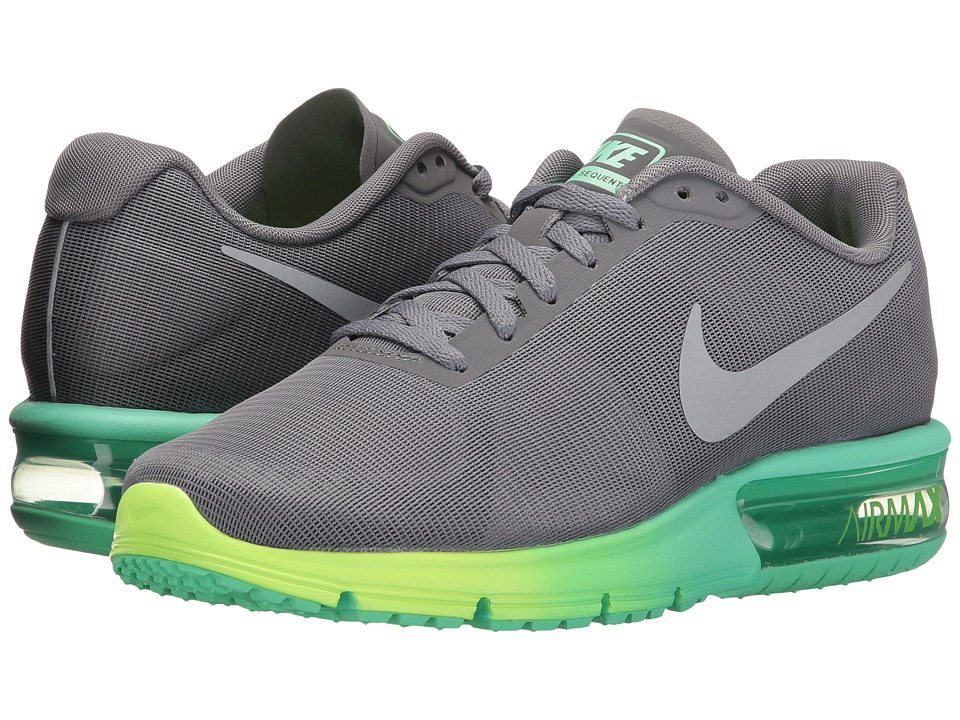 Nike Air Max Sequent (Clear Grey/Metallic Silver/Green Glow/Ghost Green) Women