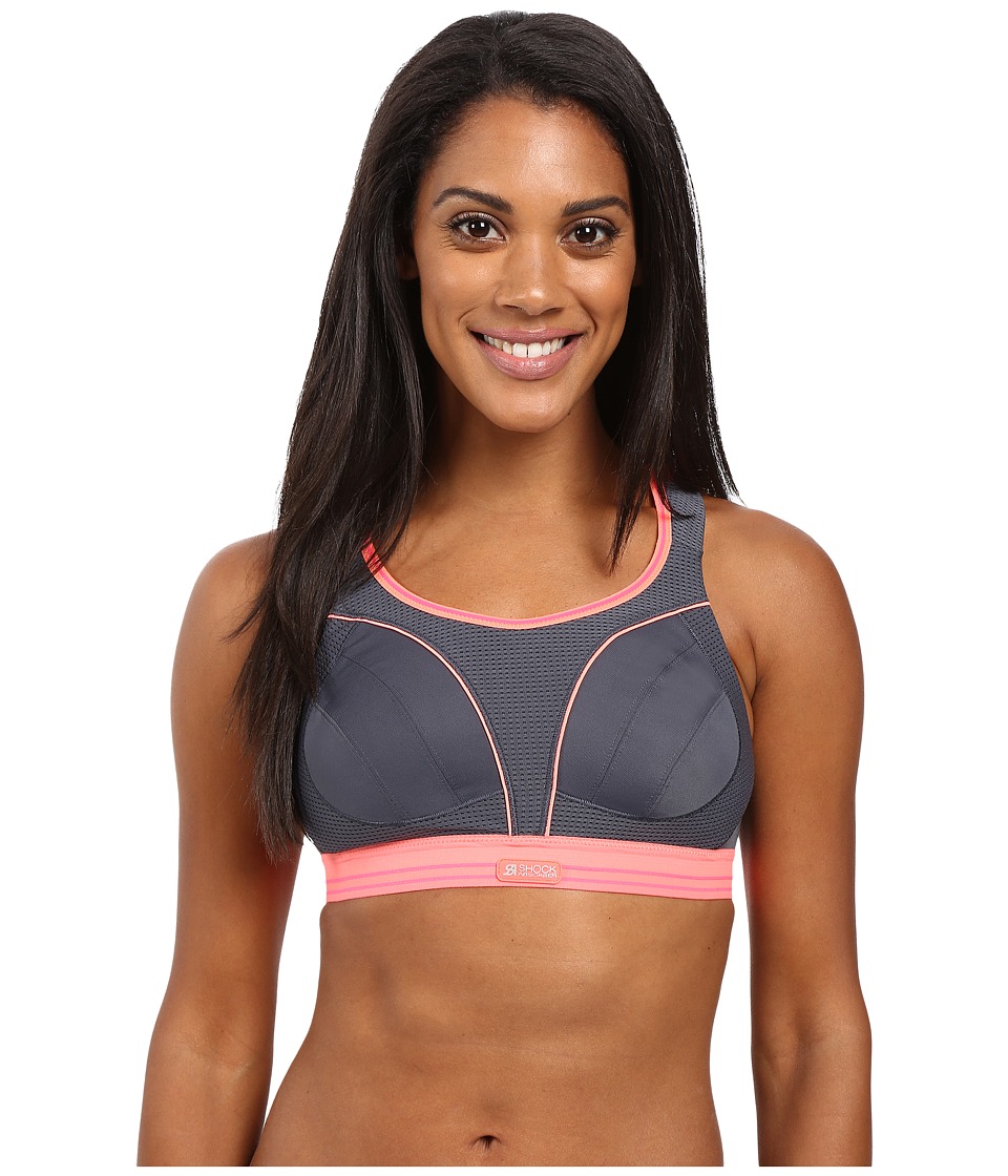 Shock Absorber Ultimate Run Sports Bra S5044 (Grey/Coral) Women