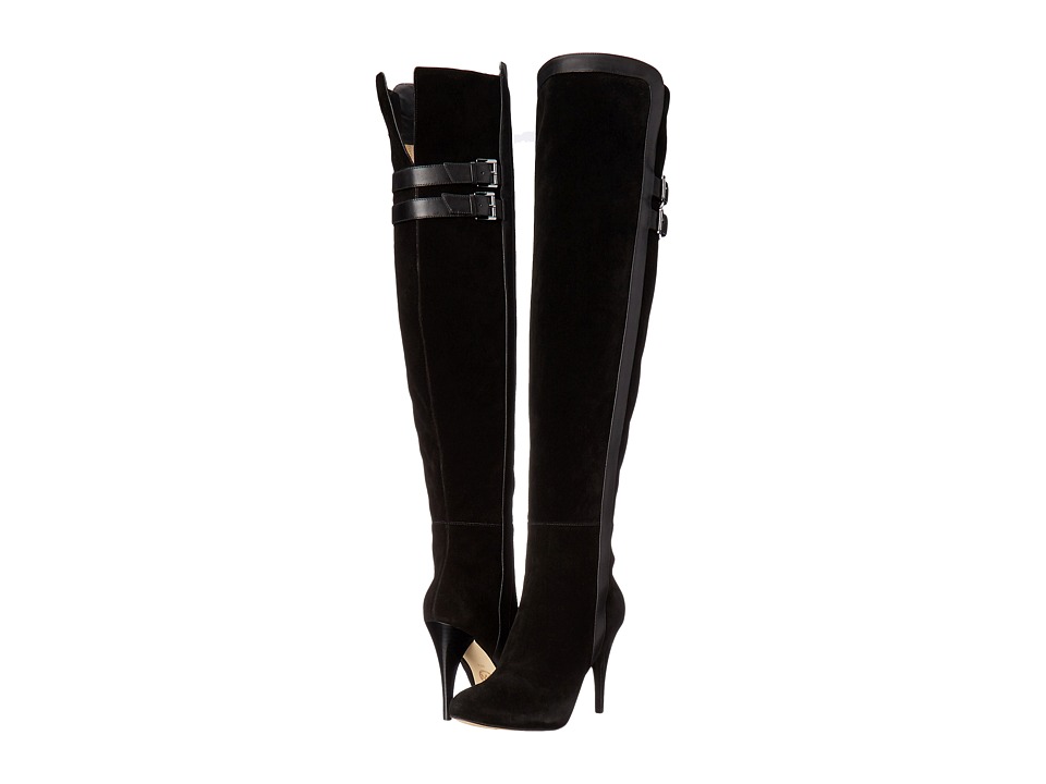MICHAEL Michael Kors Delaney Boot (Black Sport Suede/Vachetta) Women