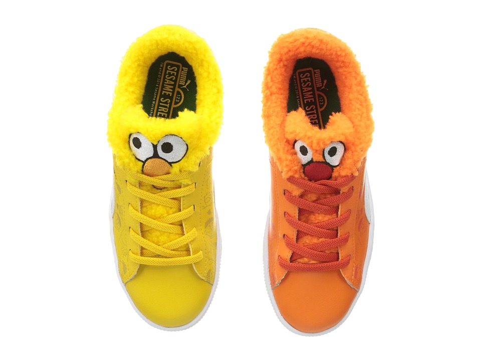 Puma Kids Basket Sesame Bert Ernie AC (Little Kid) (Dandelion/Vibrant Orange/Puma Black) Kids Shoes