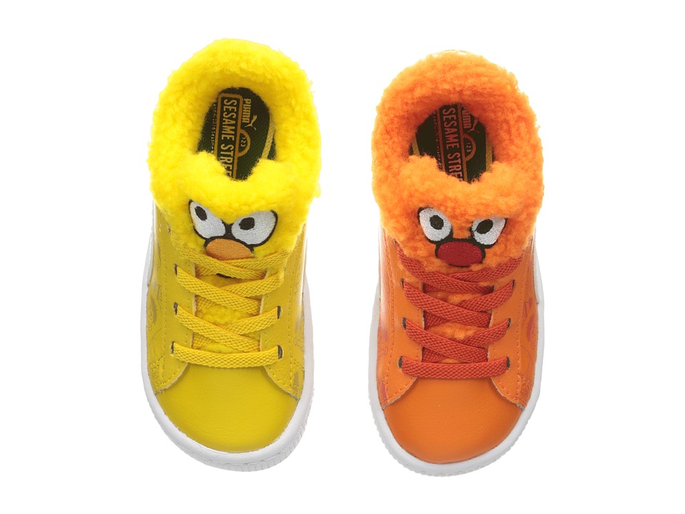 Puma Kids Basket Sesame Bert Ernie (Toddler) (Dandelion/Vibrant Orange/Puma Black) Kids Shoes