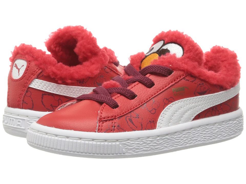 Puma Kids Basket Sesame Elmo (Toddler) (High Risk Red/Puma White) Kids Shoes