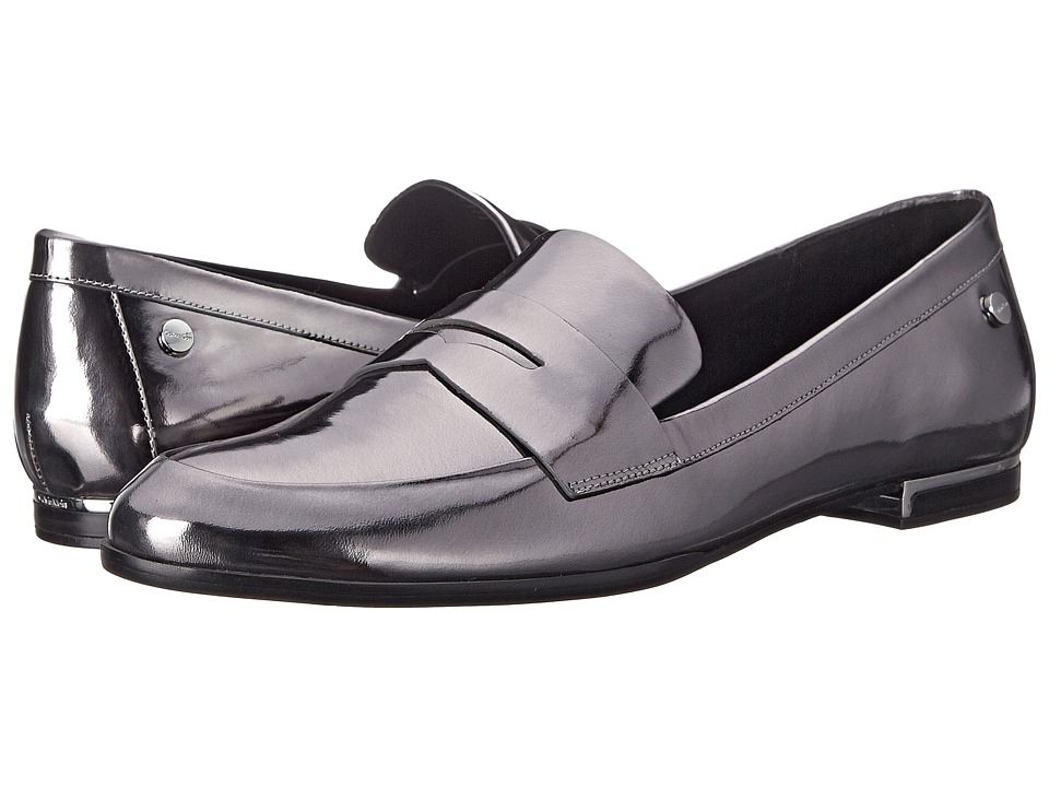 Calvin Klein Celia (Steel Metallic Box/Leather) Women