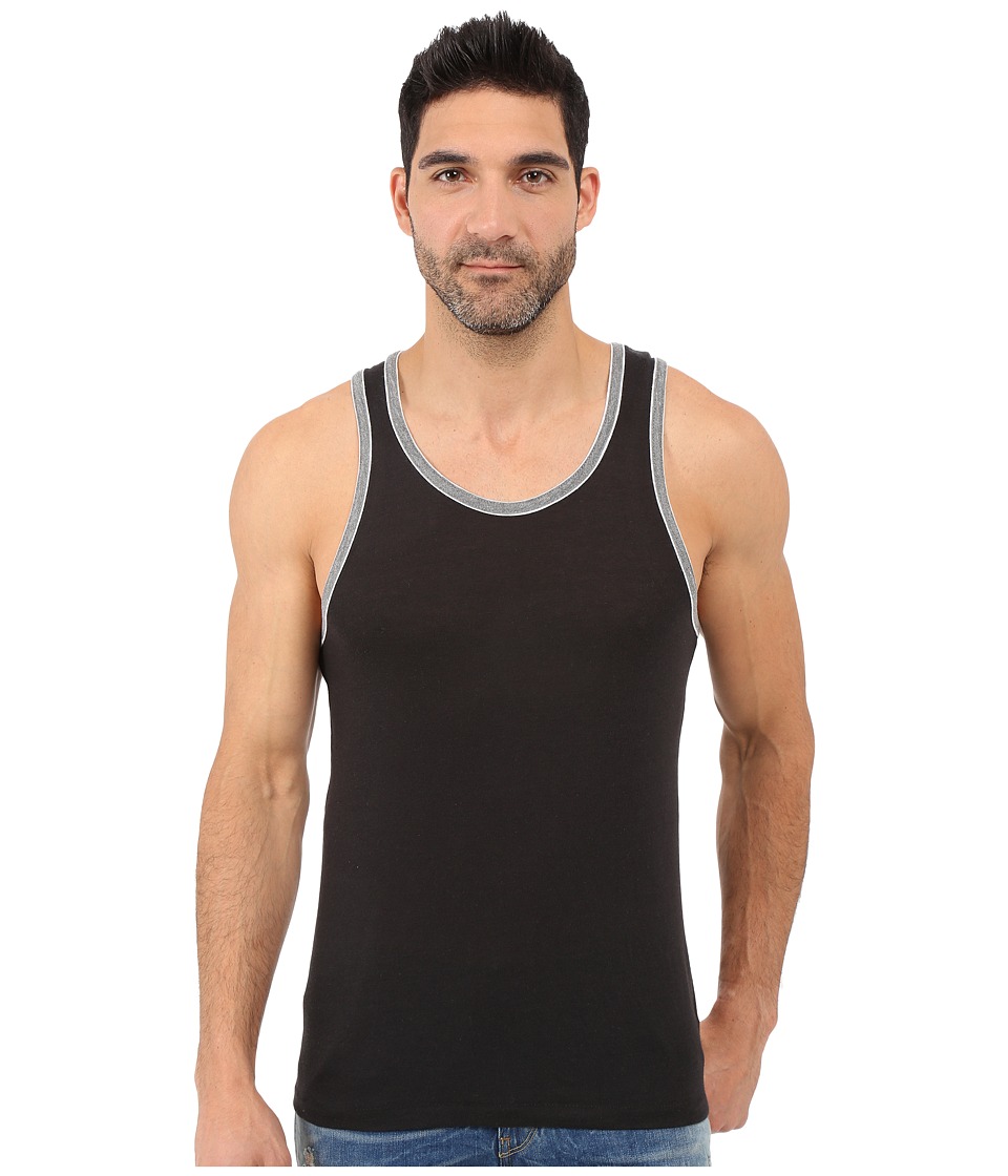 Alternative Double Ringer Tank (Eco True Black/Eco Grey) Men