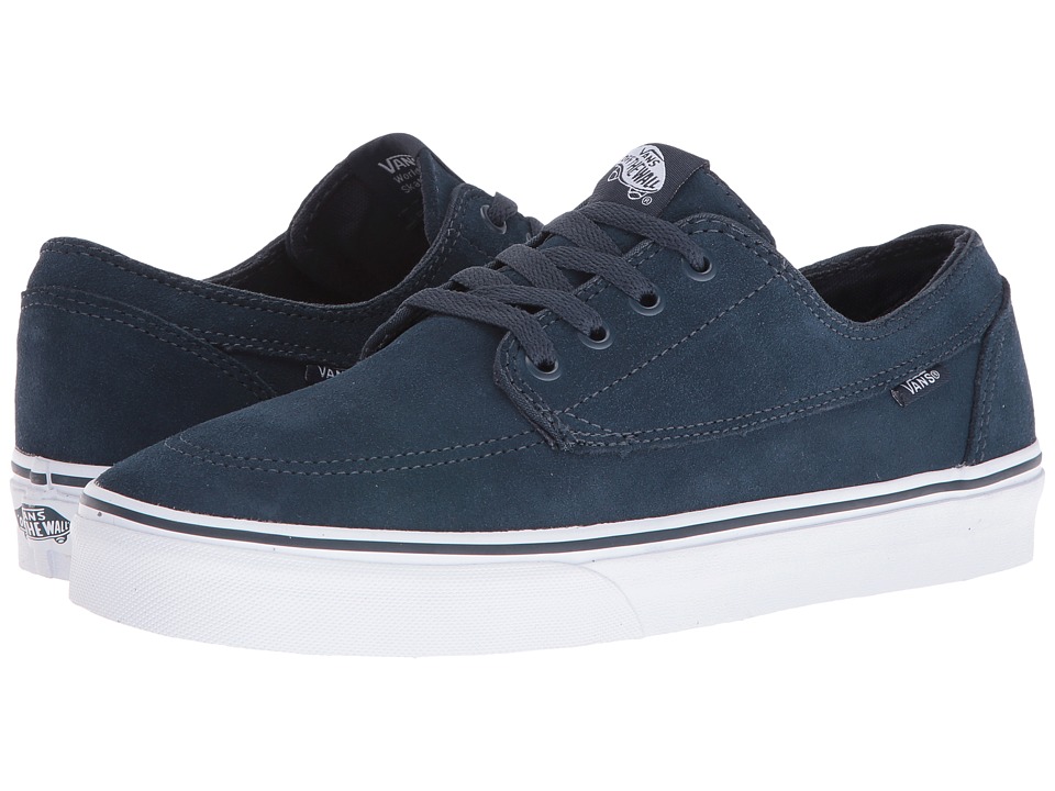 Vans Brigata ((Suede) Teal/True White) Skate Shoes