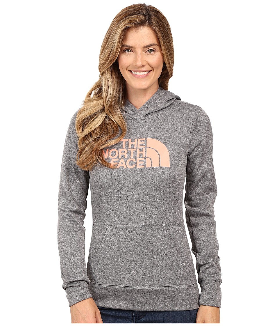 The North Face Fave Pullover Hoodie (TNF Medium Grey Heather/Feather Orange) Women