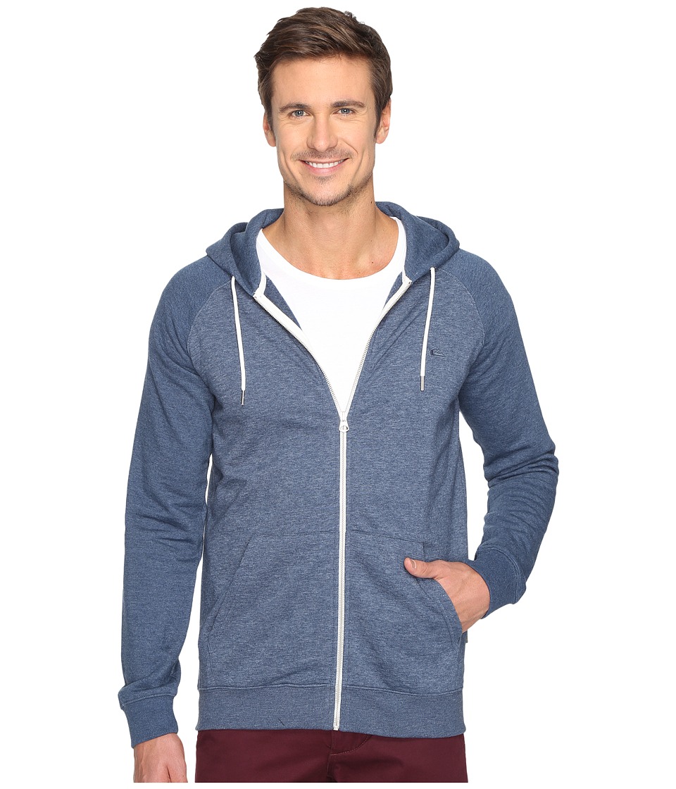Quiksilver - Everyday Zippered Hooded Fleece (Dark Denim) Men