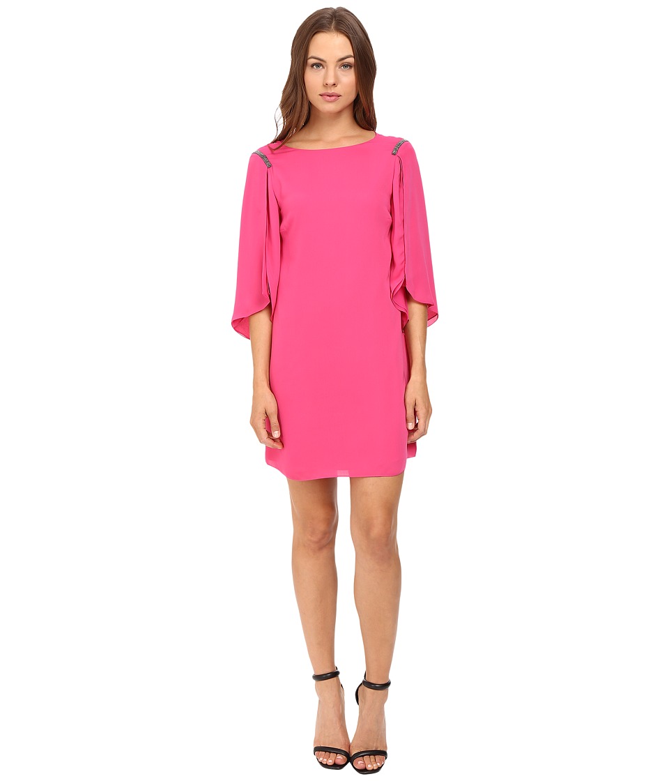 Halston Heritage Flutter Sleeve Mini Dress (Begonia) Women