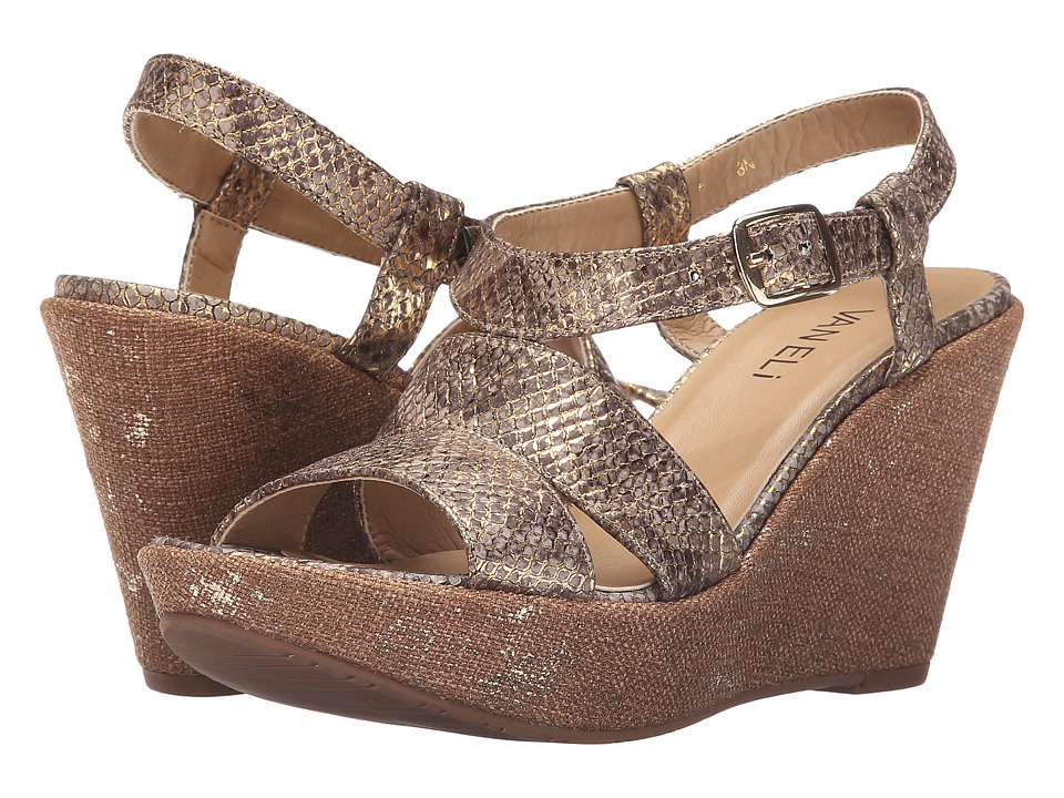 Vaneli Eliana (White/Gold Vippi Print/Bronze Metallic) Women