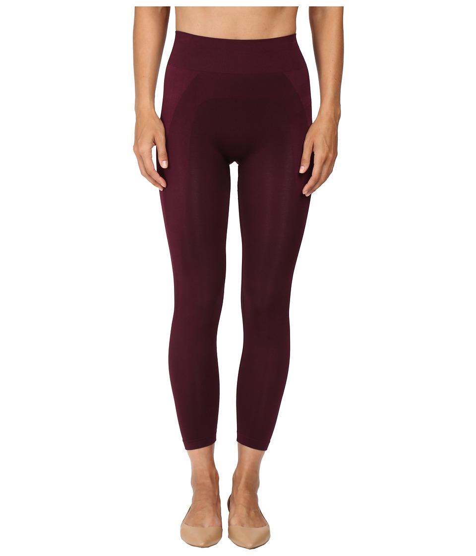 HUE Seamless Shaping Capris (Deep Burgundy) Women
