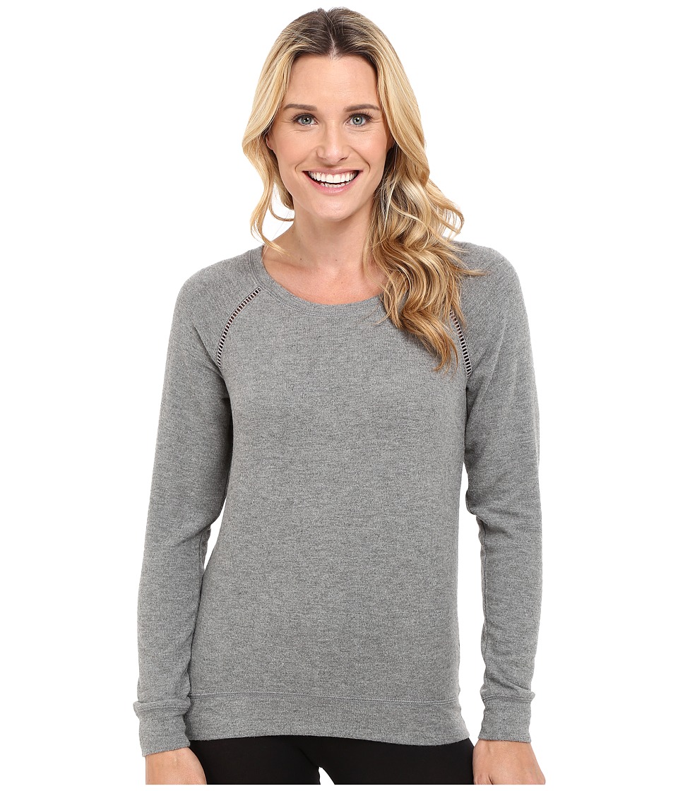 P.J. Salvage Heathered Cut Out Sweatshirt (Charcoal) Women