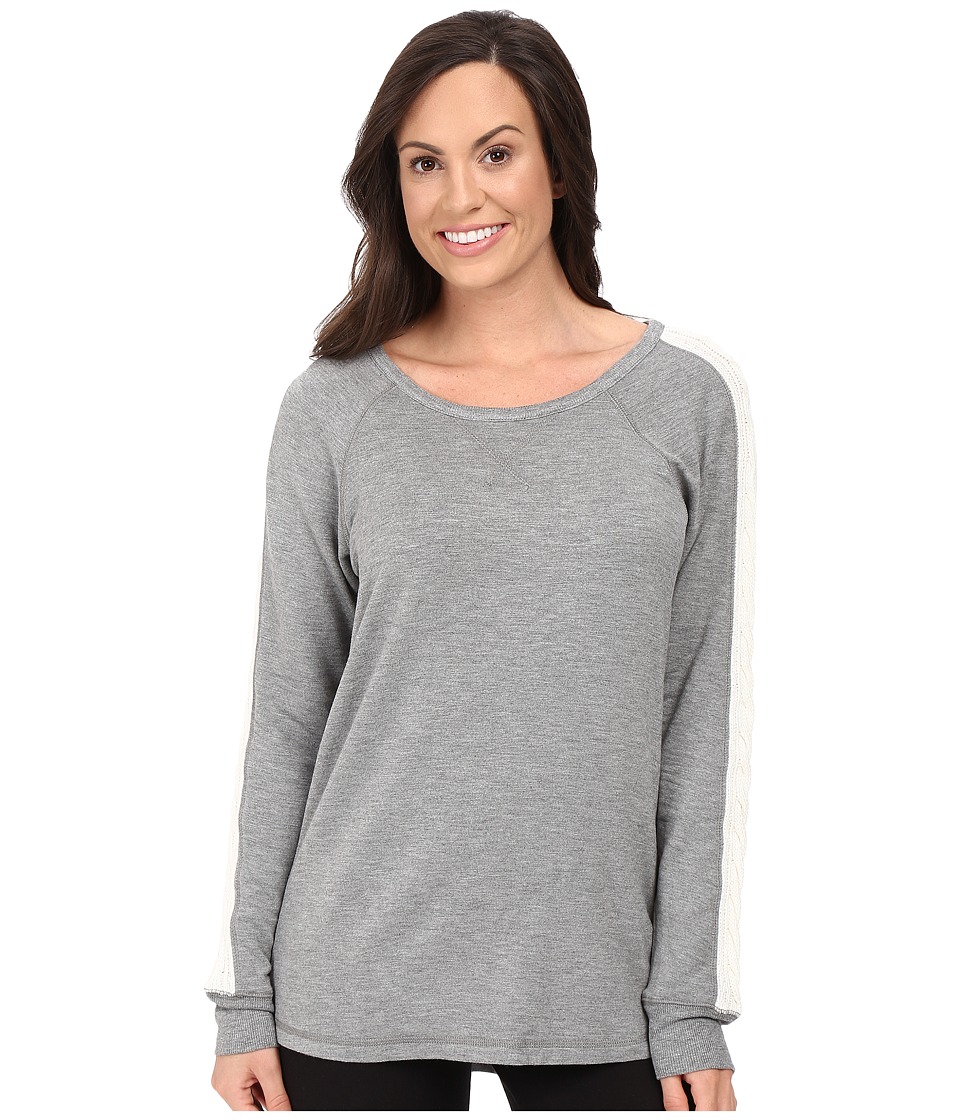 P.J. Salvage Cable Sweatshirt (Heather Grey) Women