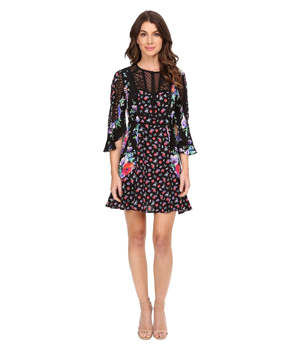 Nanette Lepore Wildflower Dress (Black Multi) Women