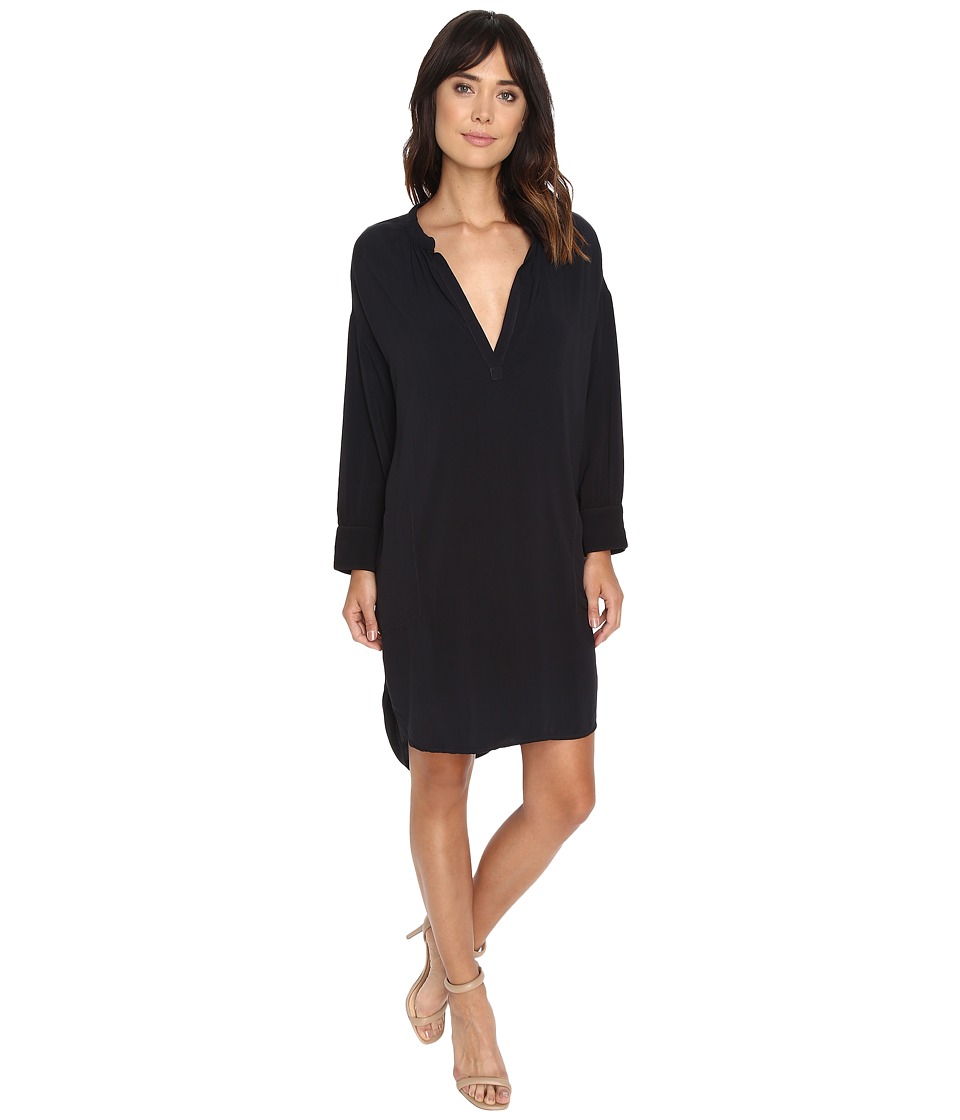 Michael Stars Modern Rayon 3/4 Sleeve Split-Neck Dress (Oxide) Women