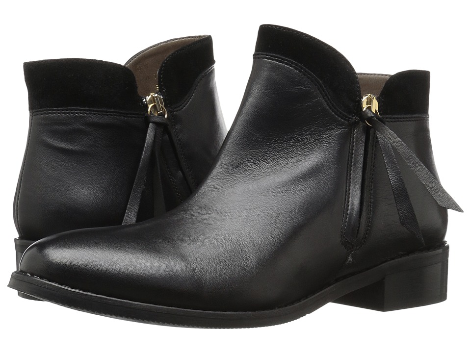 Bella-Vita Dot-Italy (Black Italian Leather/Suede) Women