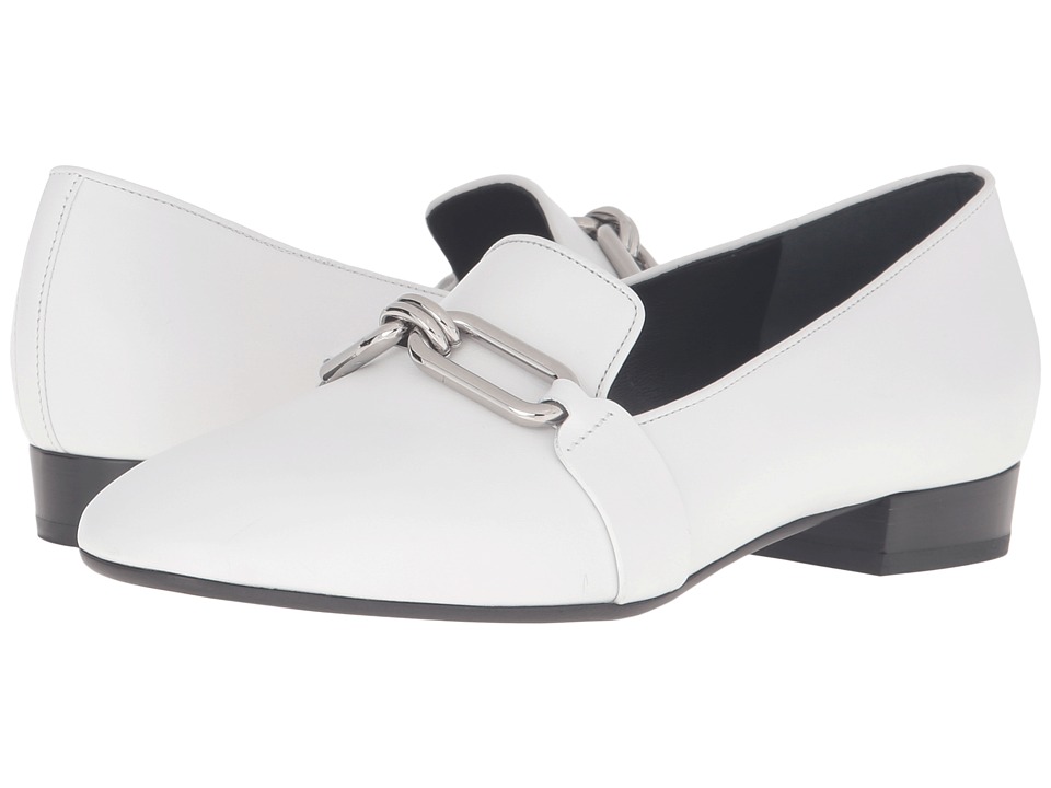 Michael Kors Lennox Loafer (Optic White Smooth Calf) Women