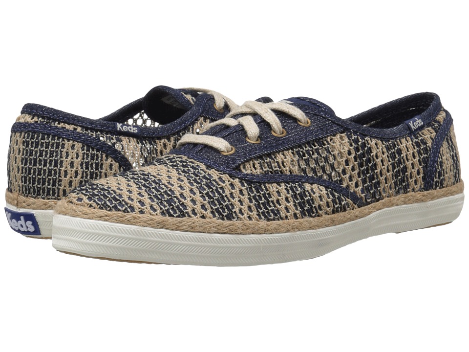 Keds Champion Crochet Stripe (Natural/Navy) Women