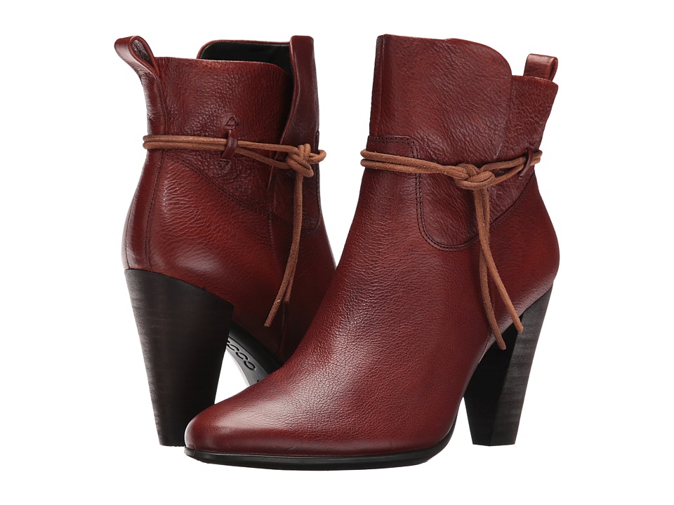 ECCO Shape 75 Ankle Boot (Cognac Cow Leather) Women