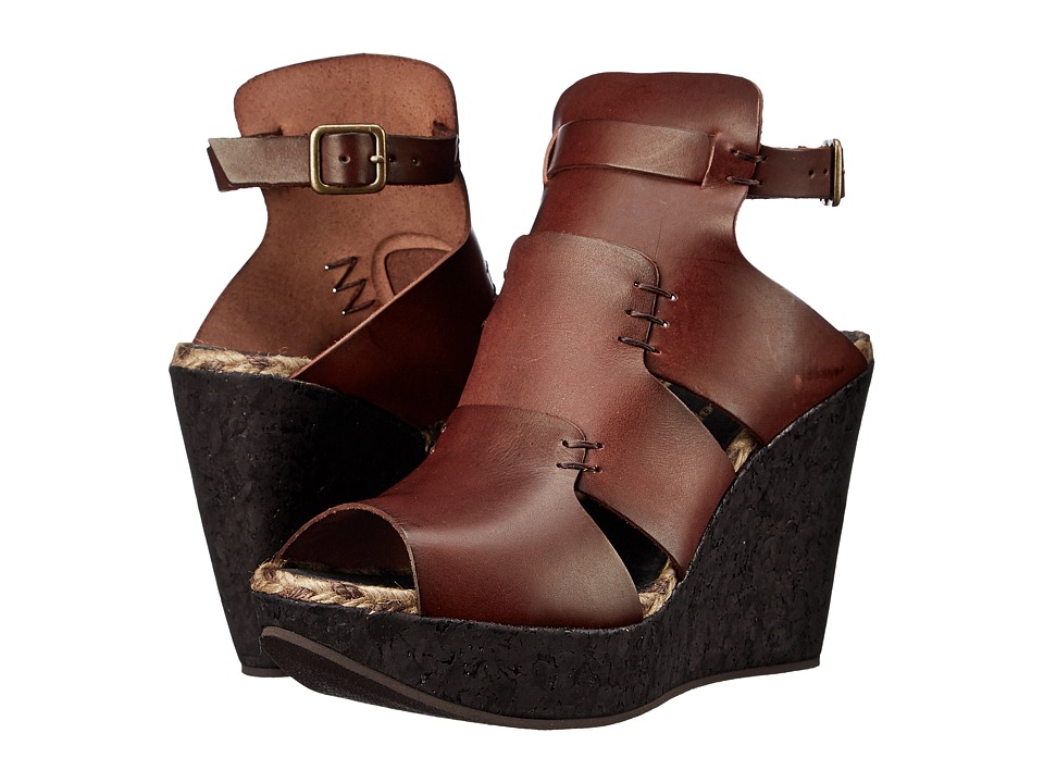 Free People Vachetta Rose Wedge (Mahogany) Women