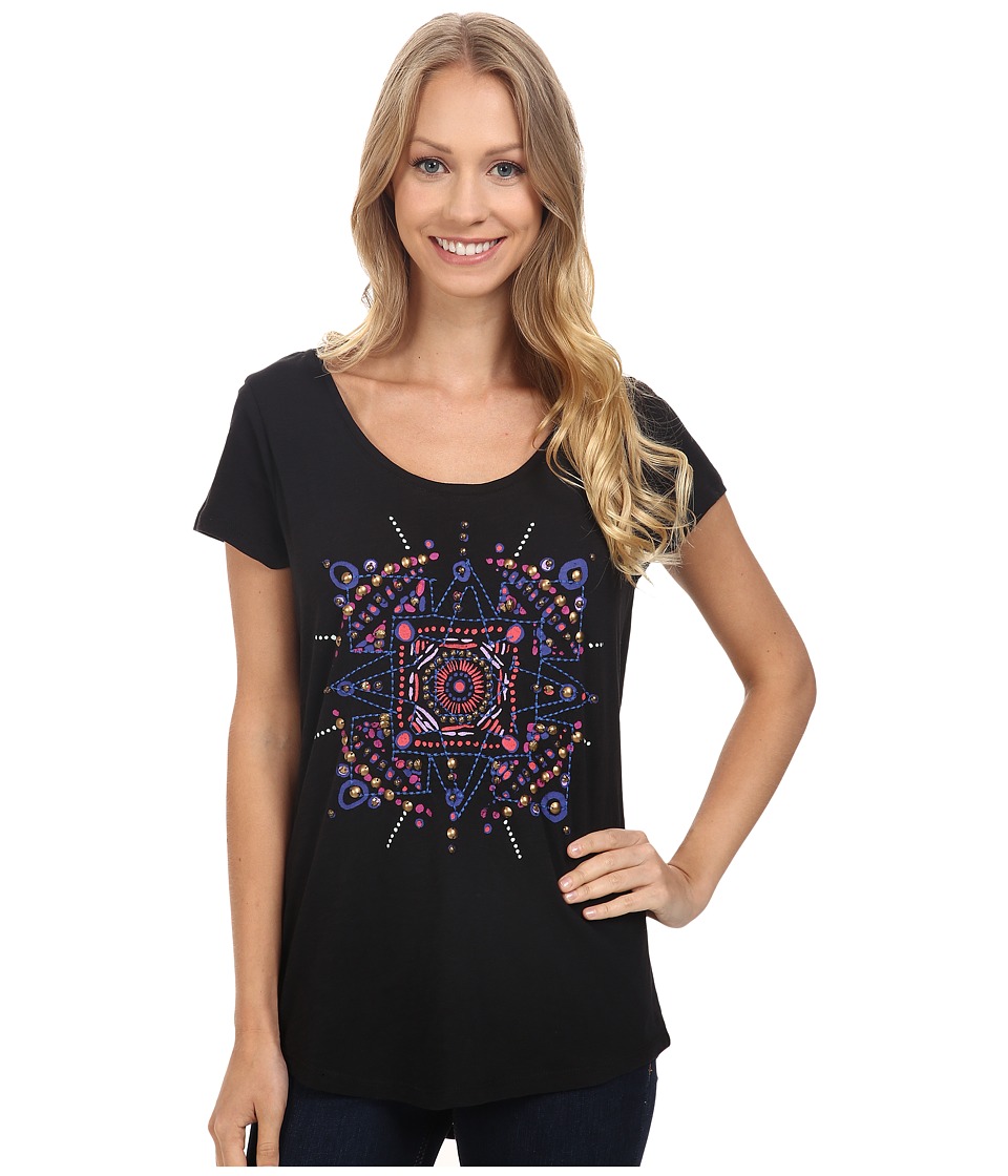 Lucky Brand Mandala Dots Tee (Black Mountain) Women