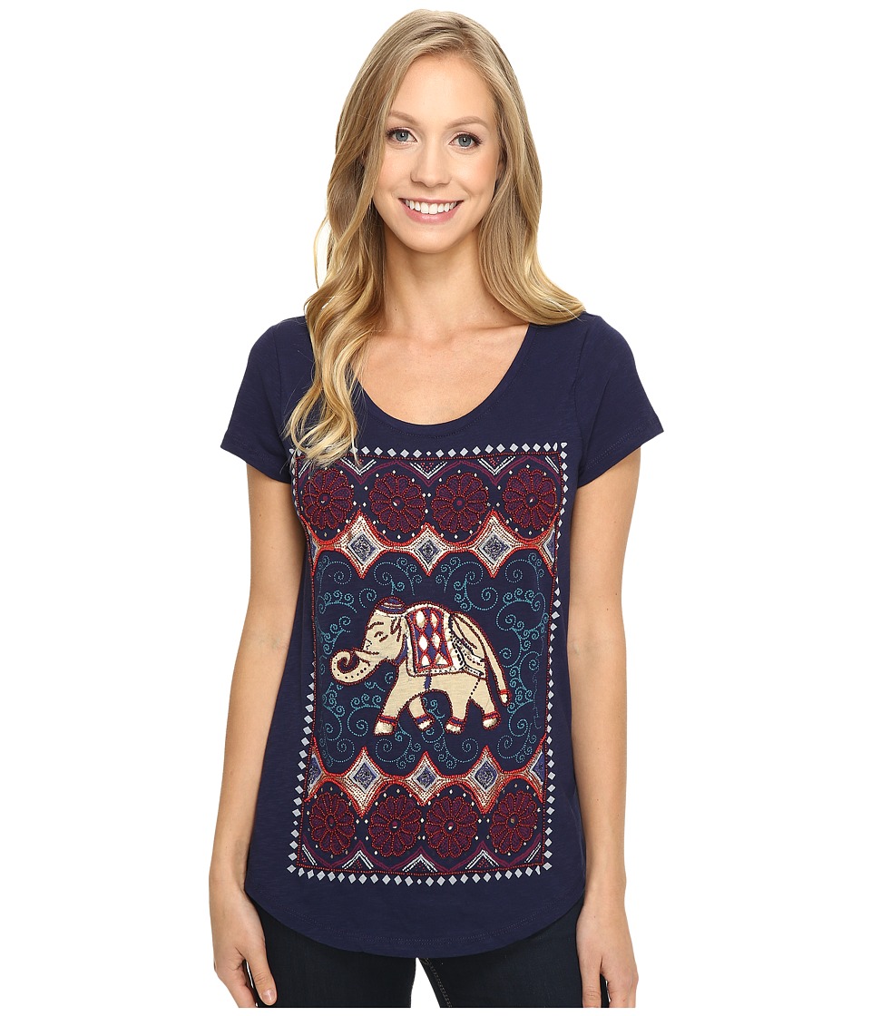 Lucky Brand Dotted Elephant Tee (Astral Aura) Women