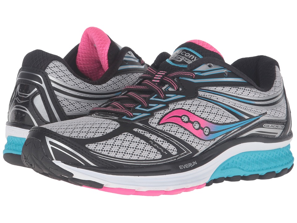 Saucony - Guide 9 (Grey/Blue/Pink) Women