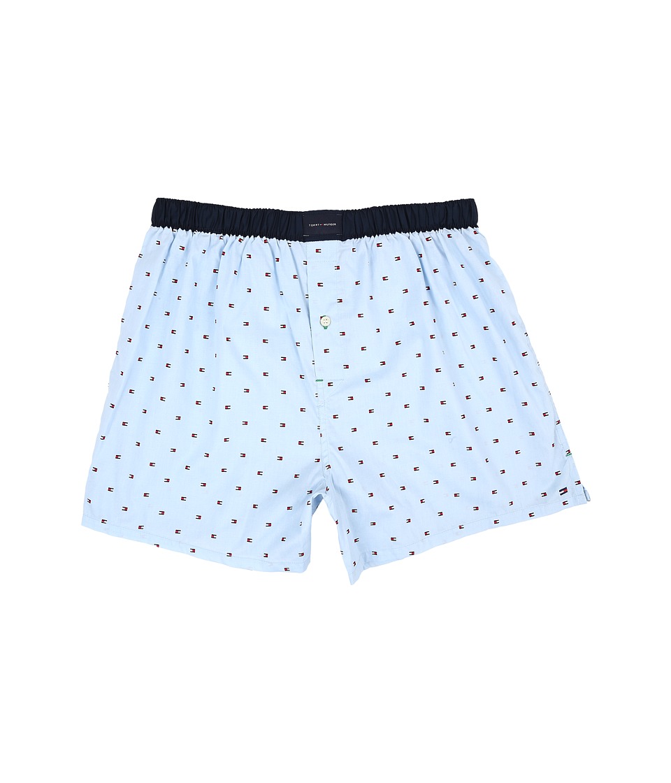Tommy Hilfiger - Micro Flag Cotton Woven Boxer (Ice) Men