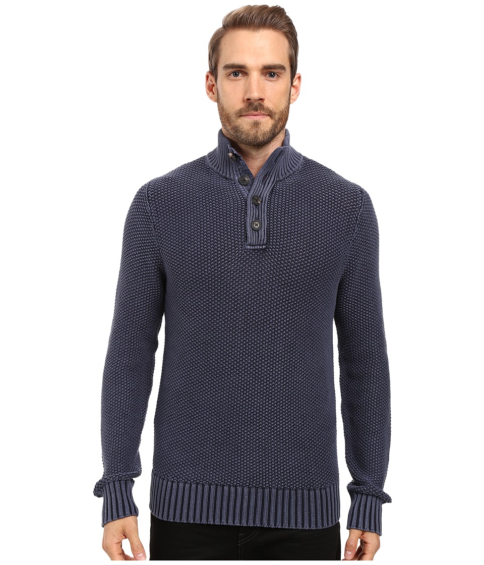 Lucky Brand Mock Neck Sweater (Black Iris) Men