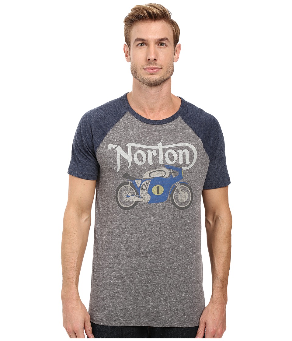 Lucky Brand Norton Manx Graphic Tee (Heather Grey Multi) Men