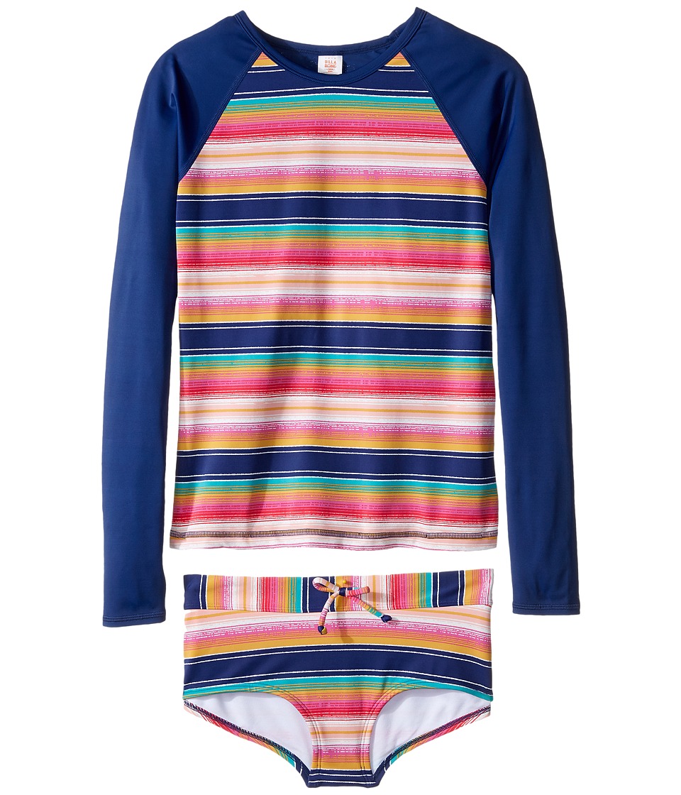 Billabong Kids Sunset Sol Long Sleeve Rashguard Set (Little Kids/Big Kids) (Multi) Girl