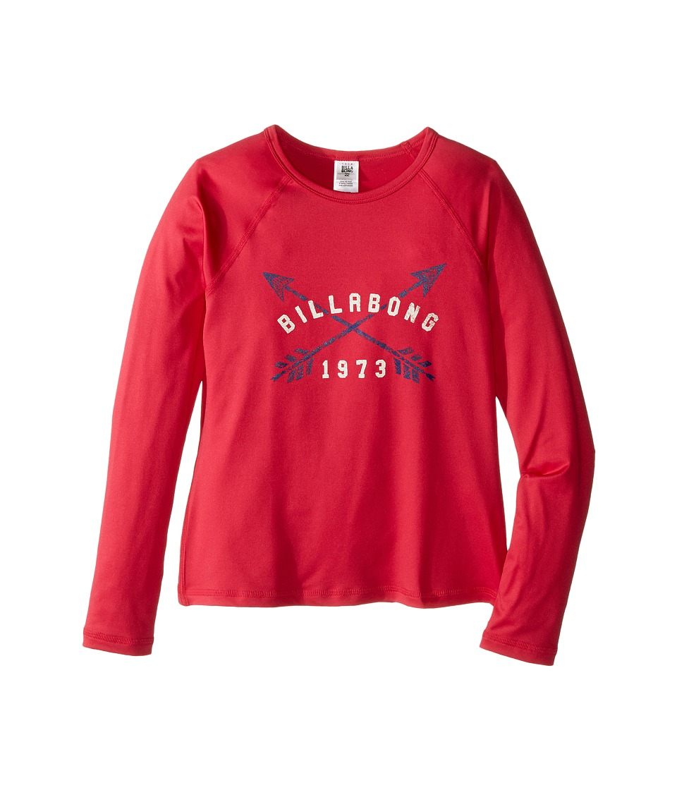 Billabong Kids Sol Searcher Long Sleeve Rashguard (Little Kids/Big Kids) (Wild Berry) Girl