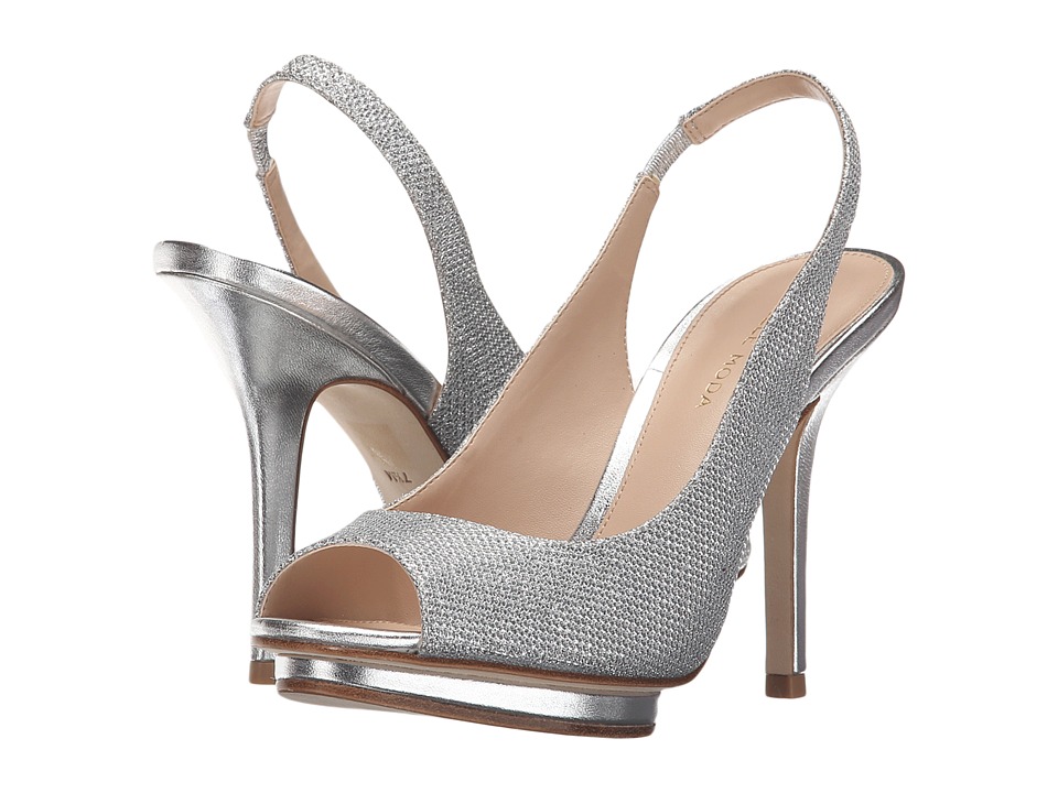 Pelle Moda Rivka (Silver Metallic Textile) High Heels