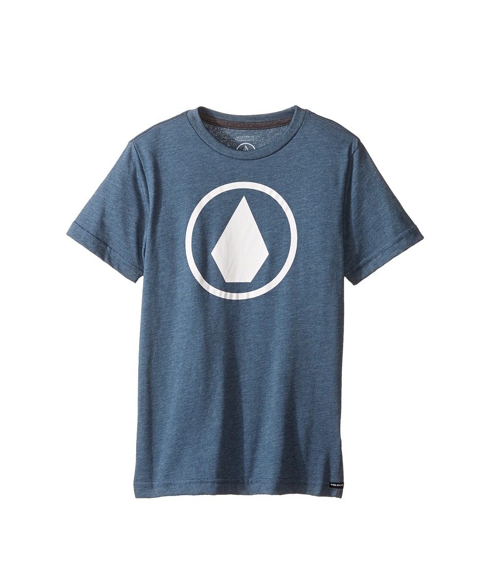Volcom Kids - Solid Stone Short Sleeve Tee (Toddler/Little Kids) (Air Force Blue) Boy