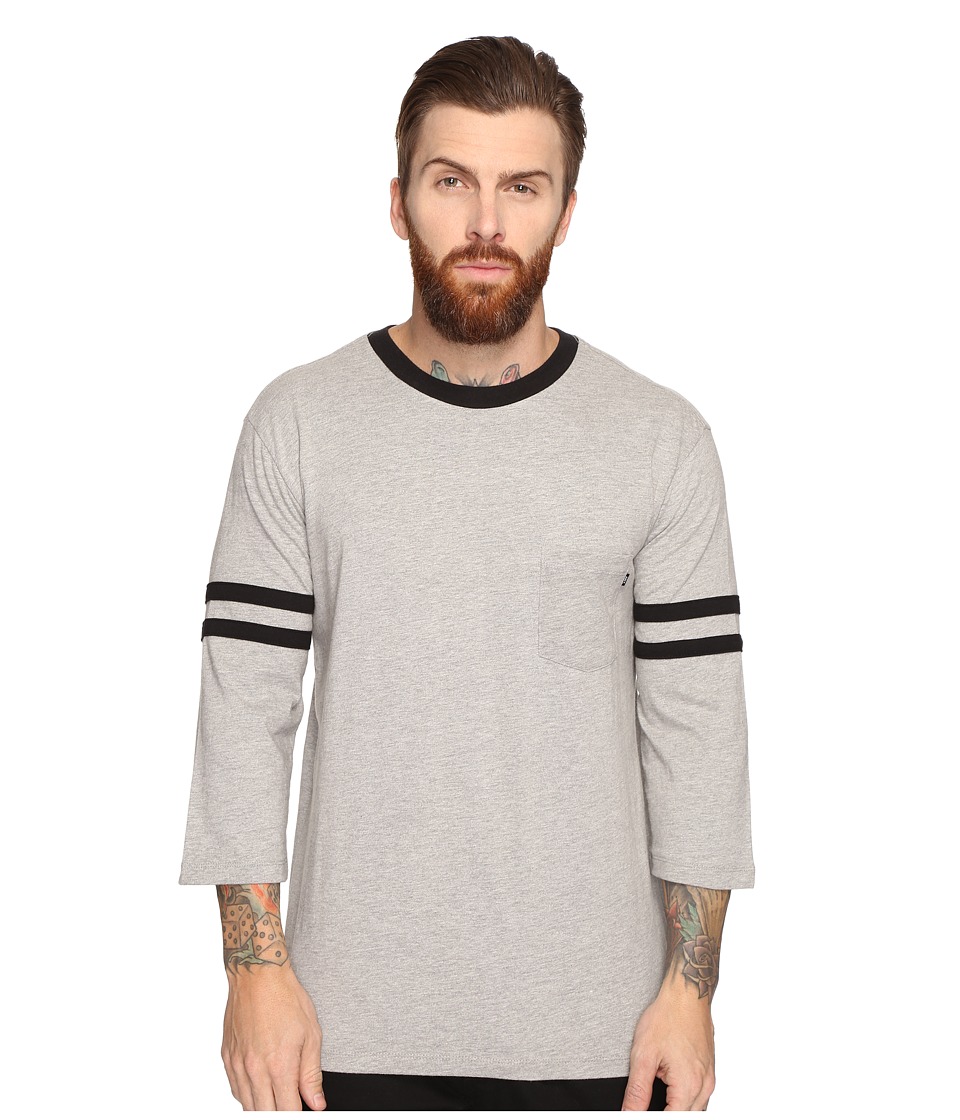 Obey Murraysville 3/4 Sleeve Tee (Heather Grey Multi) Men