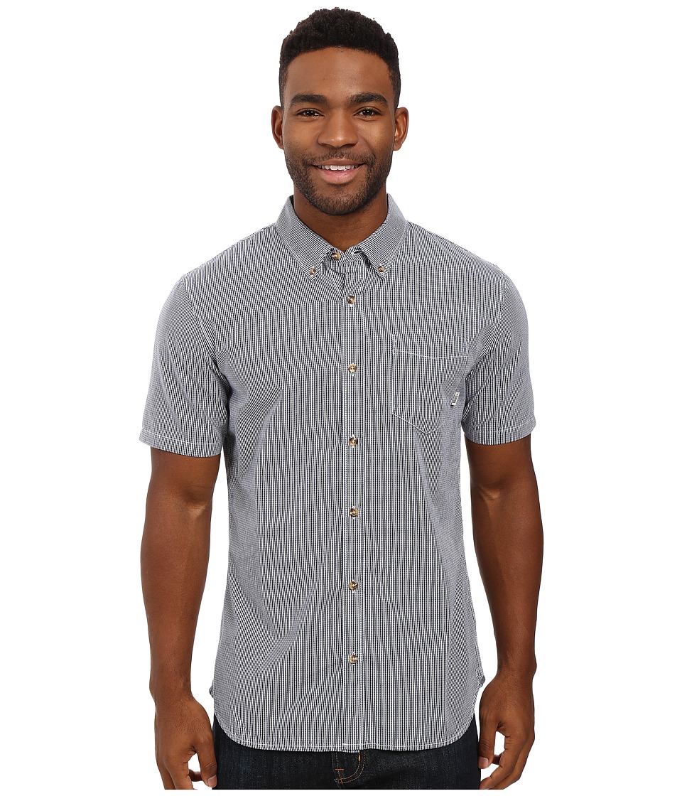 Vans Pearce Short Sleeve Woven (Dress Blues/Marshmallow) Men