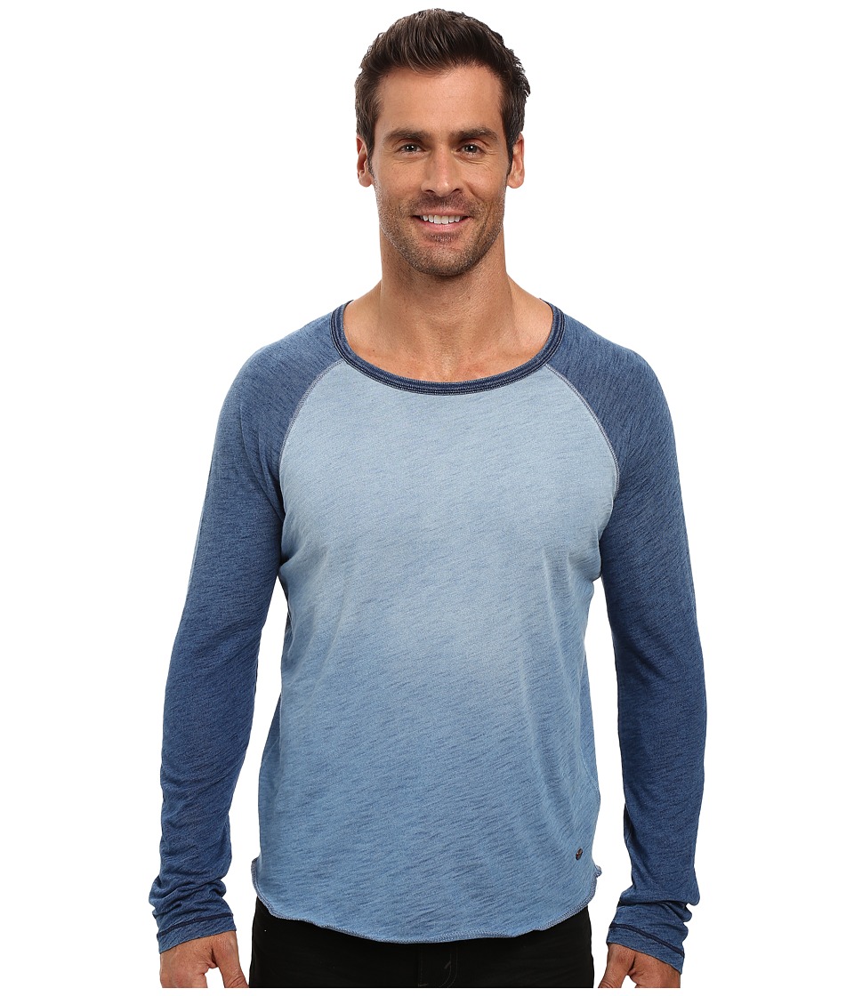 True Grit Genuine Indigo Knit Long Sleeve Slub Raglan Tee (Denim) Men