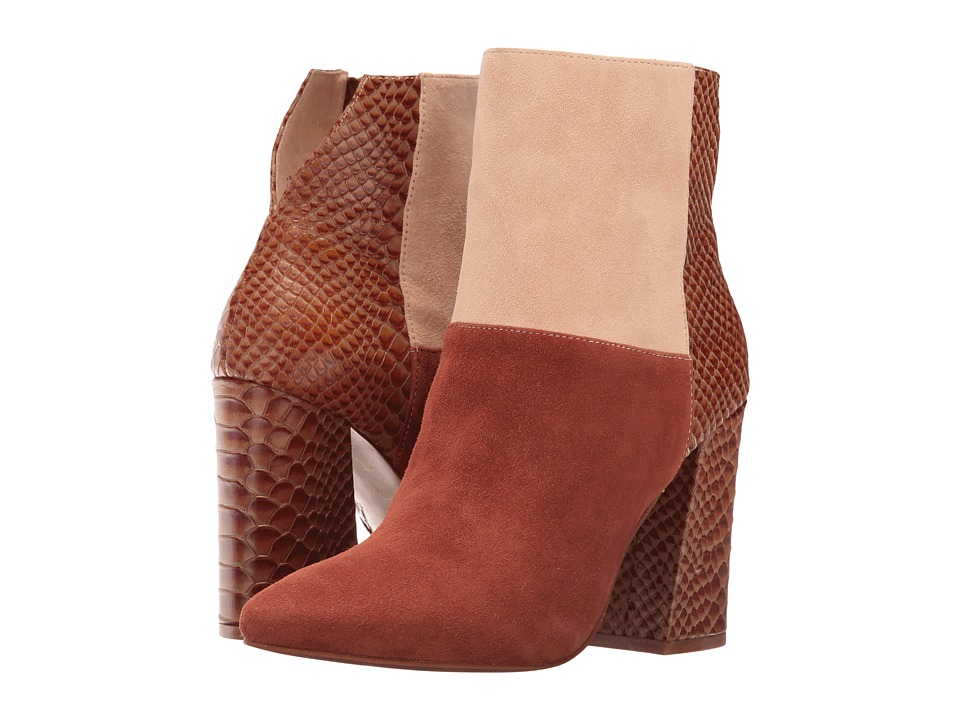 Kristin Cavallari Santorini Colorblock Bootie (Cognac Multi) Women