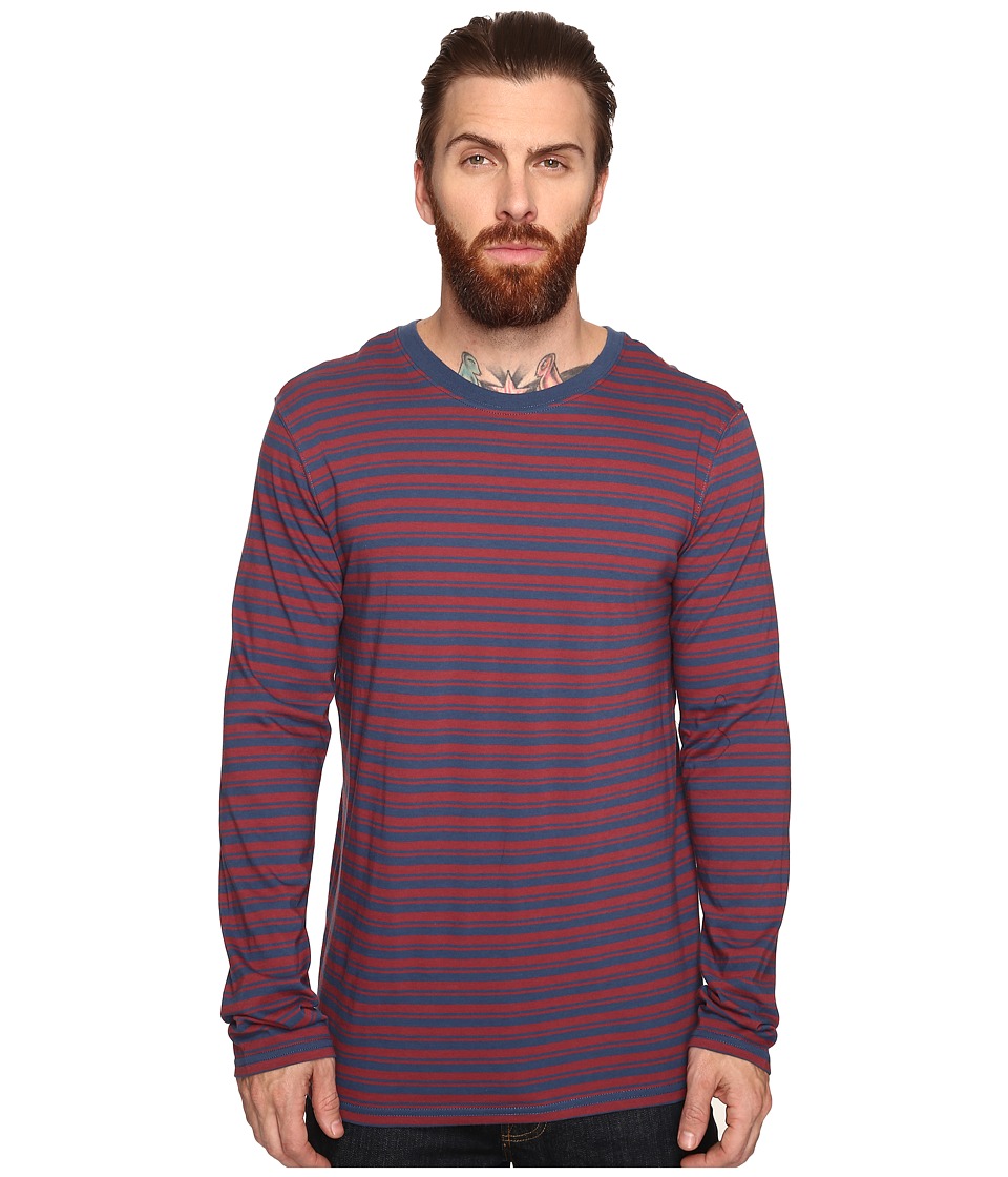 Tavik Ellington Long Sleeve Stripe Knit (Oxblood/Nightshade) Men