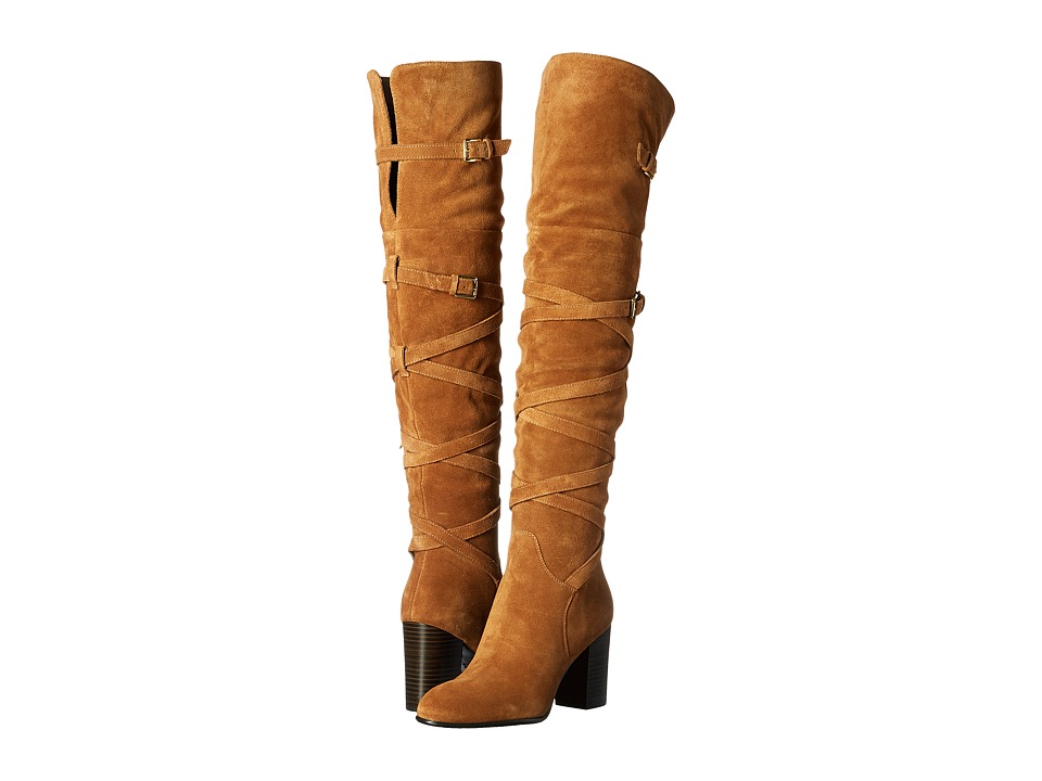 Sam Edelman Sable (Golden Caramel Velour Suede Leather) Women