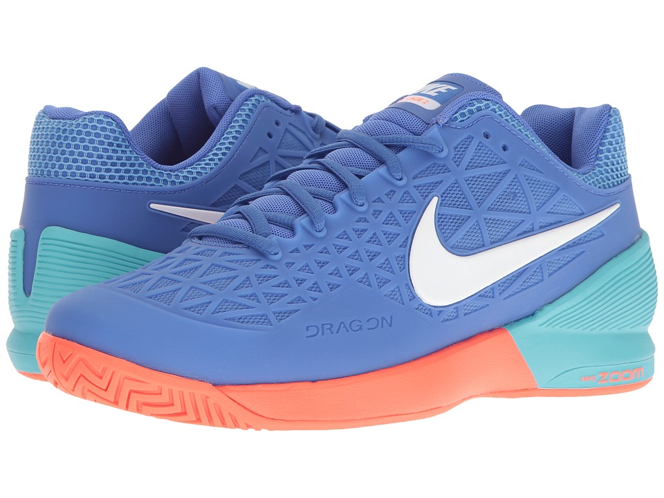 Nike Zoom Cage 2 (Medium Blue/White/Polarized Blue) Men