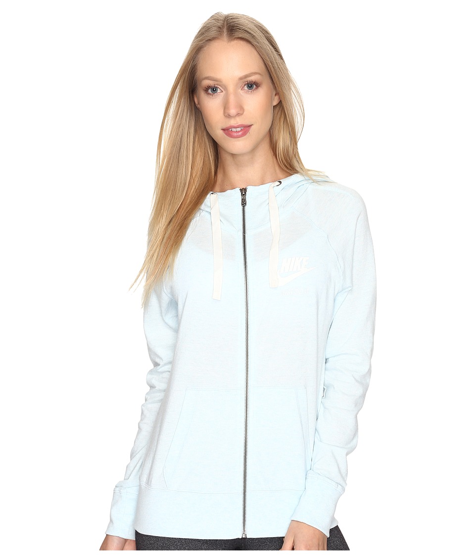 Nike Gym Vintage Full Zip Hoodie (Glacier Blue/Sail) Women