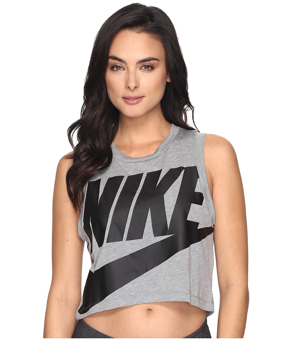 Nike Sportswear Essential Tank (Carbon Heather/Anthracite/Black) Women
