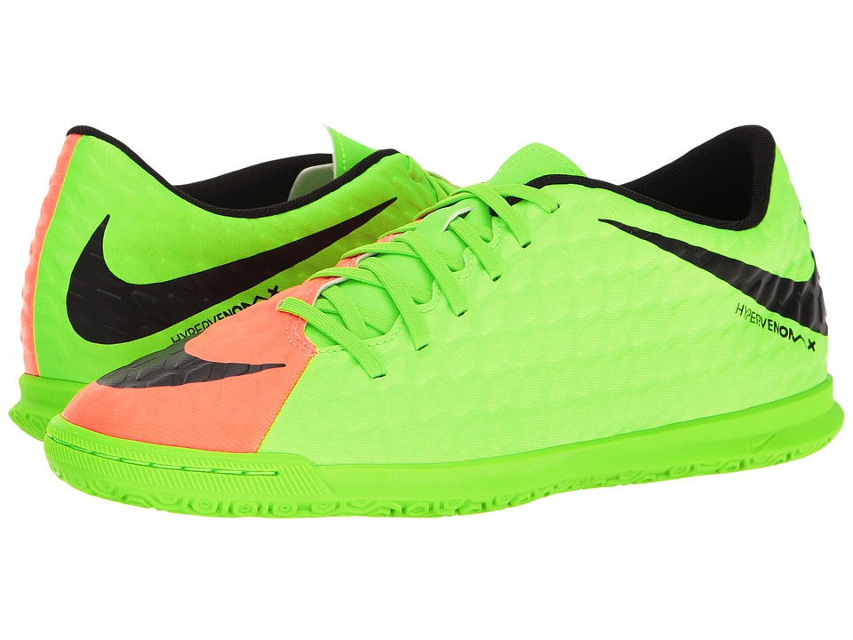 Nike - Hypervenom Phade III IC (Electric Green/Black/Hyper Orange/Volt) Men