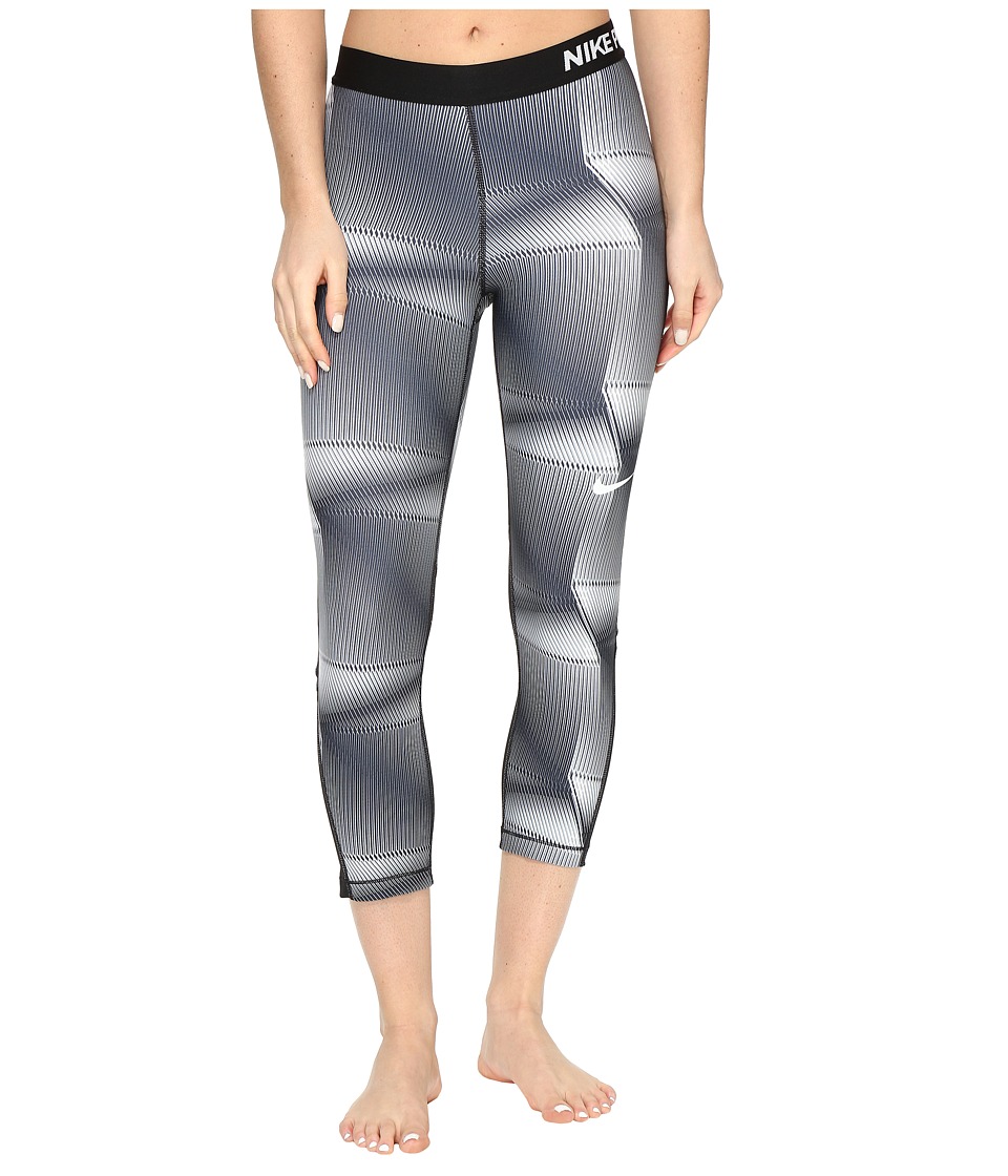 Nike Pro Cool Pyramid Print Training Capri (Black/White) Women
