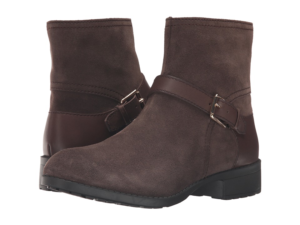 Cole Haan Marla Bootie Waterproof (Dark Taupe Suede/Dark Taupe Leather) Women