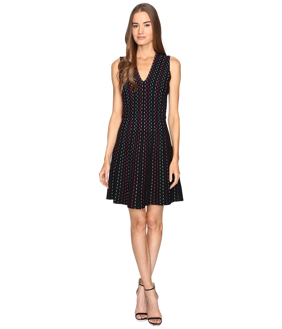 Kate Spade New York Stripe Sweater Dress (Black Multi) Women