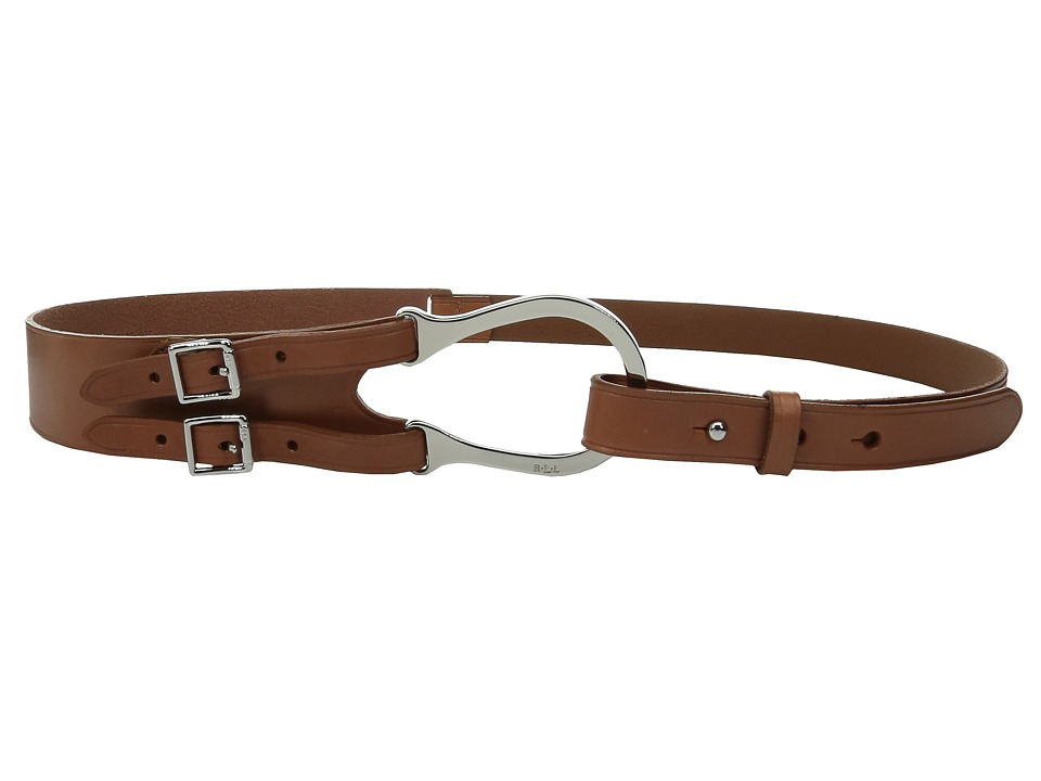 LAUREN Ralph Lauren Modern Tri-Strap in Veg Leather (Cuoio) Women