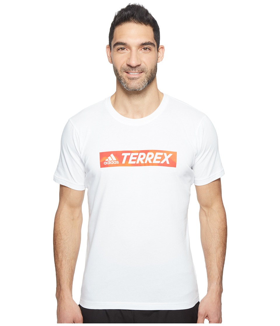 adidas Outdoor Logo Bar Tee (White) Men