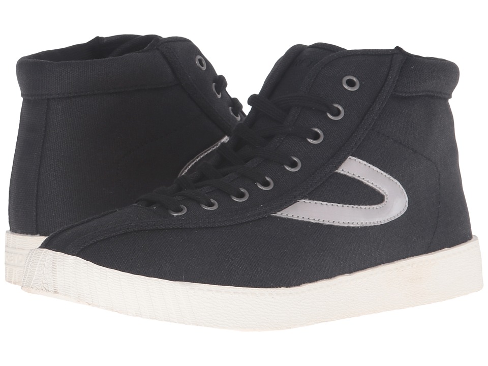 Tretorn Nylite Hi (Black/Black/Silver) Women